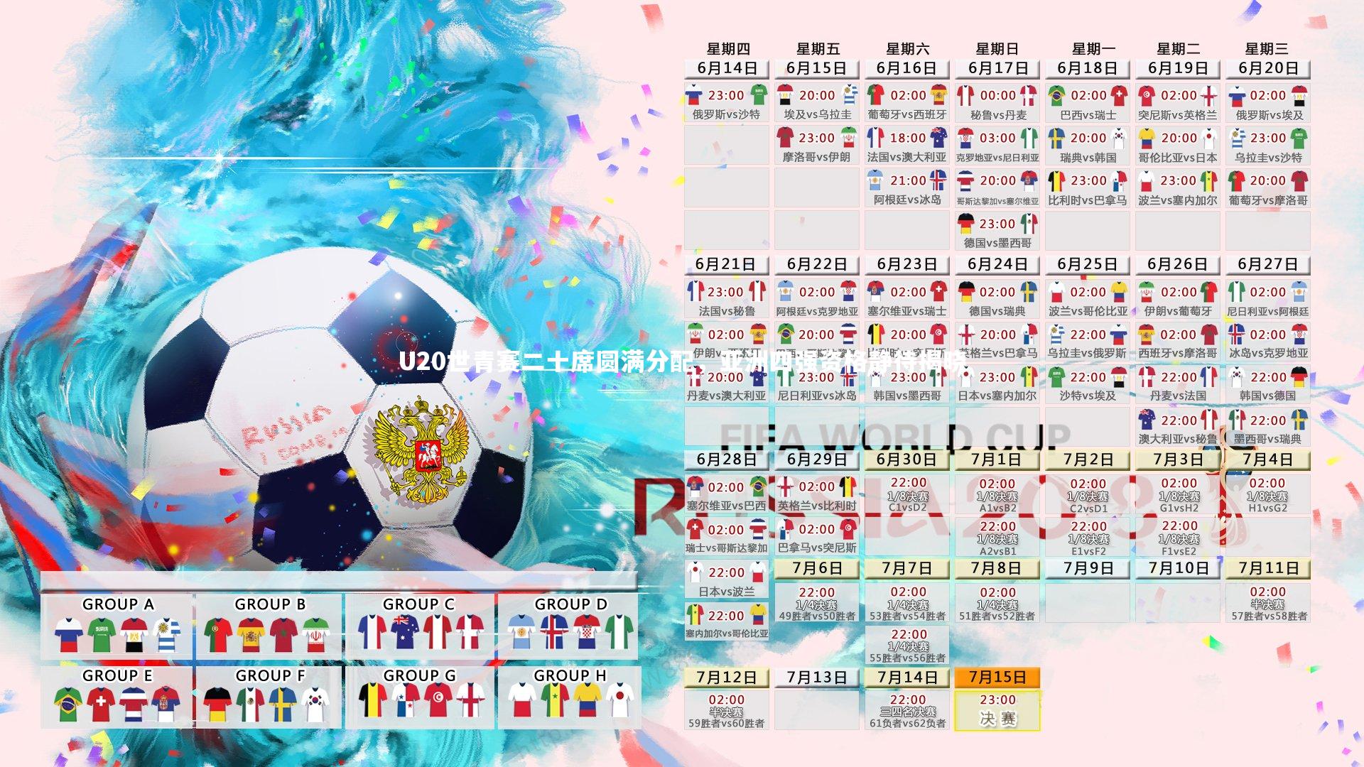 U20世青赛二十席圆满分配，亚洲四强资格静待揭晓